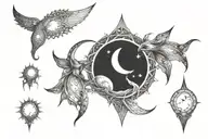 lumos and moon tattoo design idea