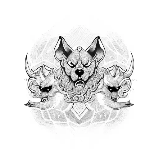 cerberus correntes  tattoo design idea