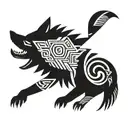 aztec wolf tattoo design idea