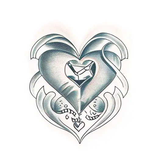 Crying Heart tattoo design idea