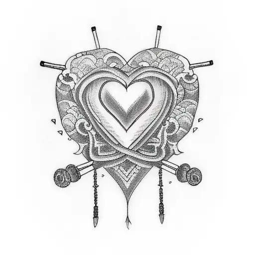 Crying Heart tattoo design idea