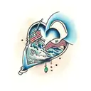Crying Heart tattoo design idea