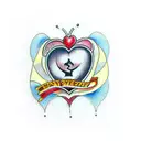 Crying Heart tattoo design idea