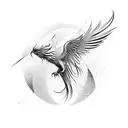 Abstract phoenix tattoo design idea