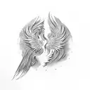 Abstract phoenix tattoo design idea