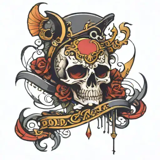 edgy bed tattoo design idea