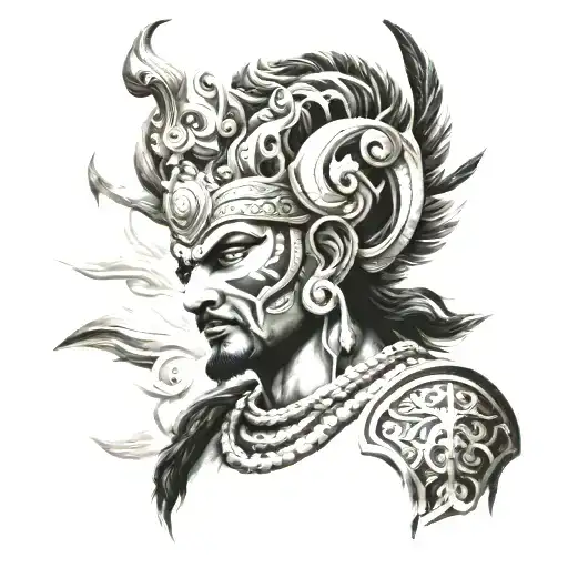 suryaputra karna tattoo design idea