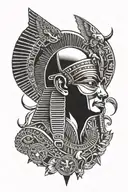 Egyptian Gods and Hieroglyphs tattoo design idea