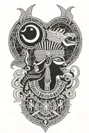 Egyptian Gods and Hieroglyphs tattoo design idea