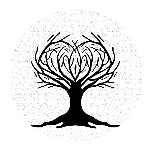 tree of life, half organic, half circuitboard tattoo design idea