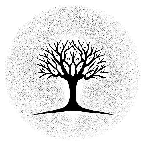 tree of life half tree half electric tattoo design idea