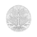 tree of life, half organic, half circuitboard tattoo design idea