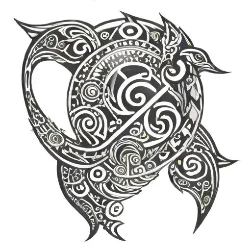 A tribal-inspired tattoo incorporating elements of Taina and Arawak culture tattoo design idea