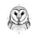 barn owl tattoo design idea