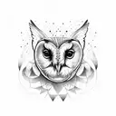 barn owl tattoo design idea