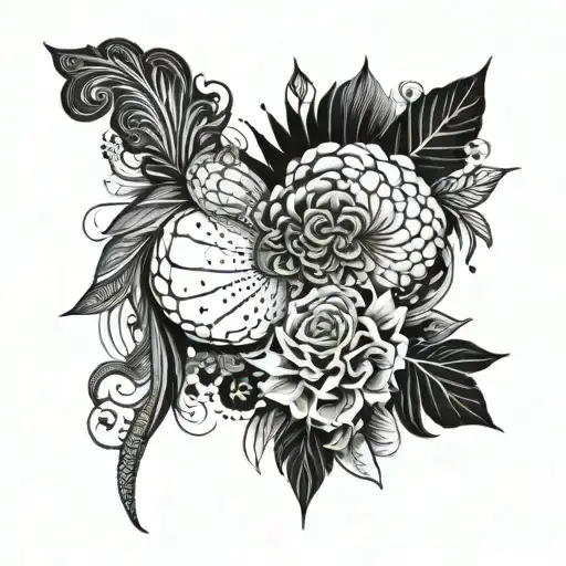 Incorporate elements of high fashion and runway models into a unique tattoo design tattoo design idea