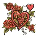 alas con un corazon tattoo design idea