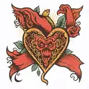 alas con un corazon tattoo design idea
