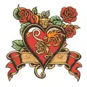 alas con un corazon tattoo design idea