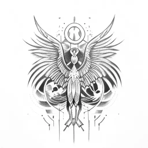 feathers parachute "veni Vidi Vici" sleeve  tattoo design idea