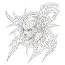 neo tribal tokito muichiro tattoo design idea