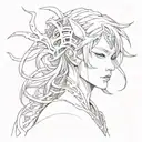 neo tribal tokito muichiro tattoo design idea