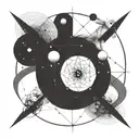 astrophysics, Dali, da Vinci, molecular structure, universe, biology, black hole tattoo design idea