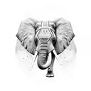 Elephant castle  tattoo design idea