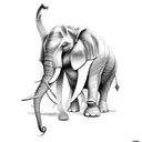 Elephant castle  tattoo design idea