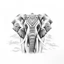 Elephant castle  tattoo design idea