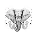 Elephant castle  tattoo design idea