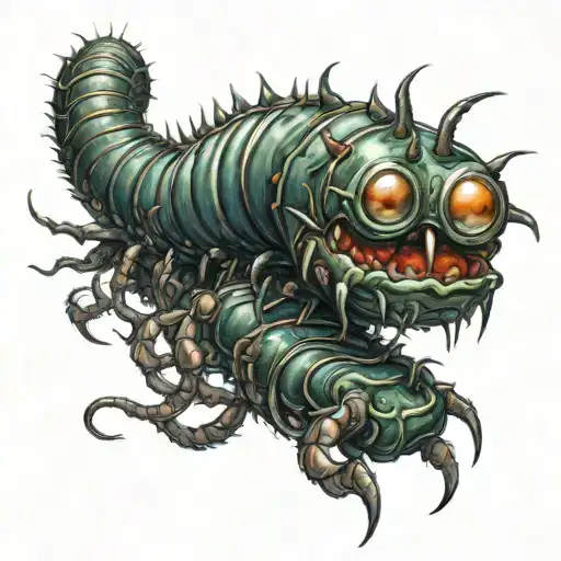 centipede is scary tattoo design idea