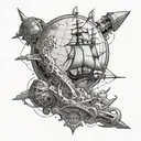 treasure planet tattoo design idea