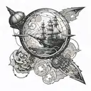 treasure planet tattoo design idea