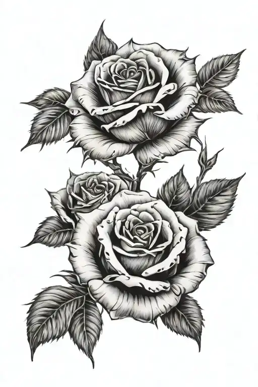 laugh now cry later and rose with thorns tattoo design idea