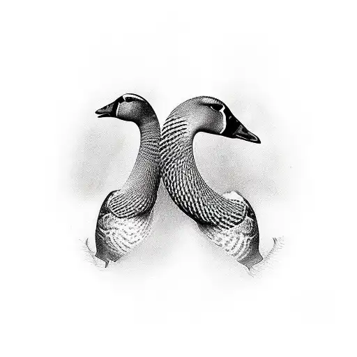 geese tattoo design idea