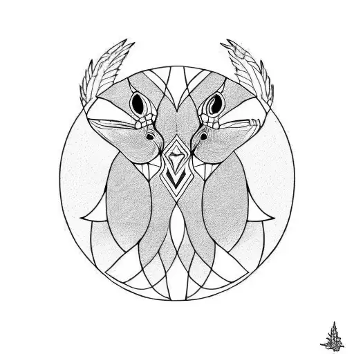 geese tattoo design idea