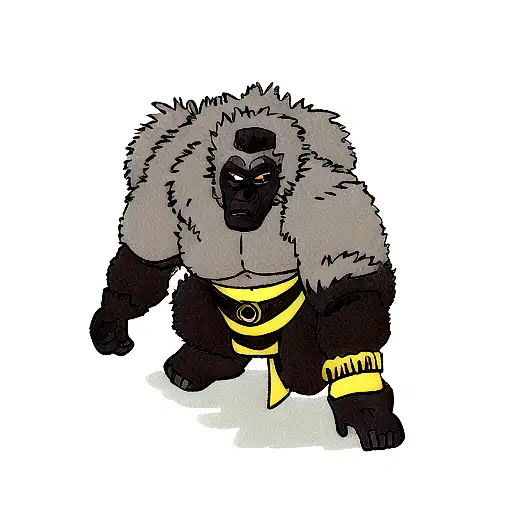 gorilla warrior  tattoo design idea
