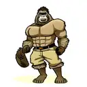 gorilla warrior  tattoo design idea