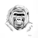 gorilla warrior  tattoo design idea