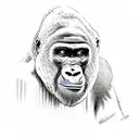 gorilla warrior  tattoo design idea