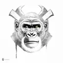 gorilla warrior  tattoo design idea