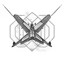 fighter jet tattoo design idea