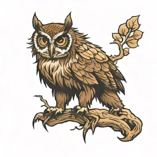 owlbear tattoo design idea