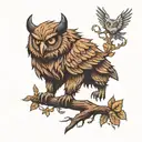 owlbear tattoo design idea