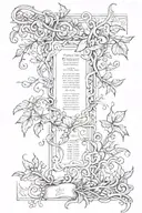 vines with bible verses tattoo design idea
