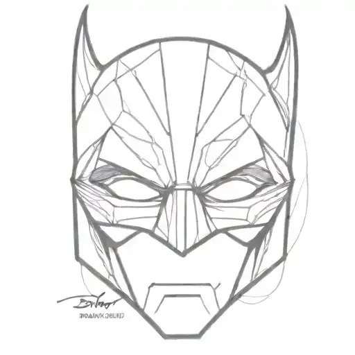 Batman mask tattoo design idea
