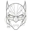 Batman mask tattoo design idea