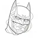 Batman mask tattoo design idea