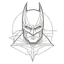 Batman mask tattoo design idea